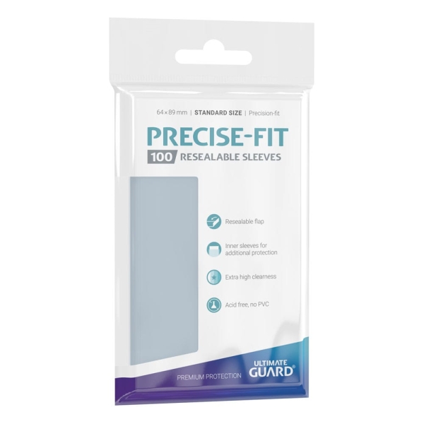 Ultimate Guard Precise-Fit Sleeves wiederverschließbar Standardgröße Transparent (100)